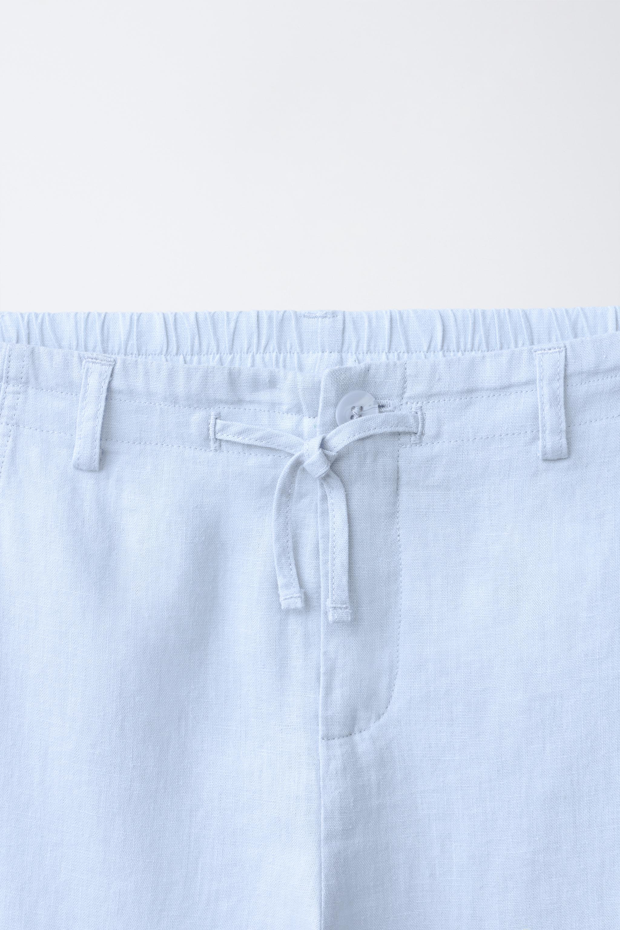 PANTALON BARREL AVEC LIN